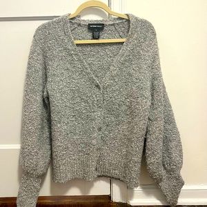 Fifteen Twenty Grey Fuzzy Cardigan. Excellent Condition, like new!